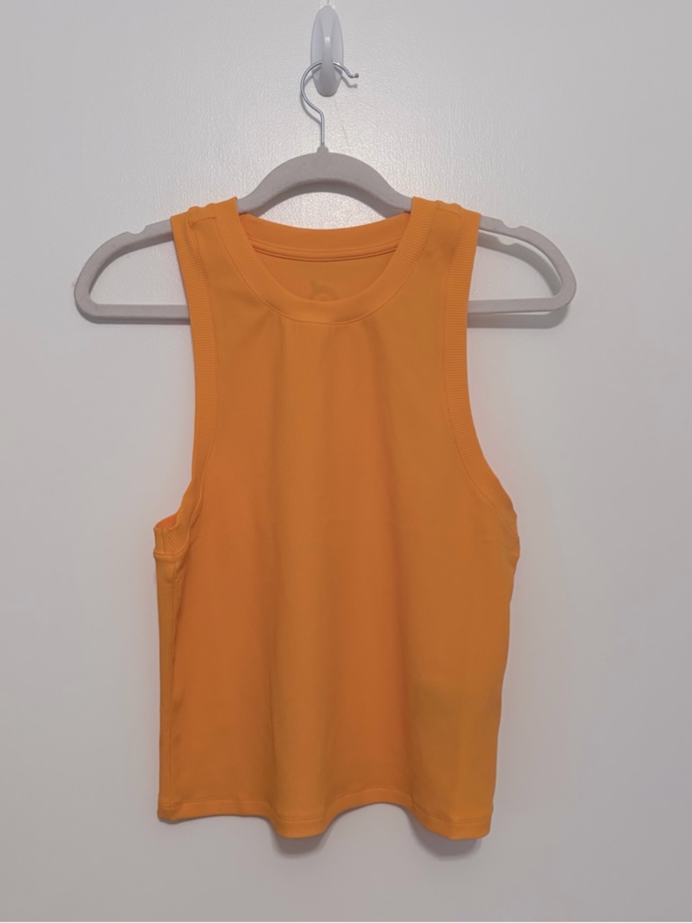 OnePeloton Performance Rib High-Neck Tank in Bright Orange - XL